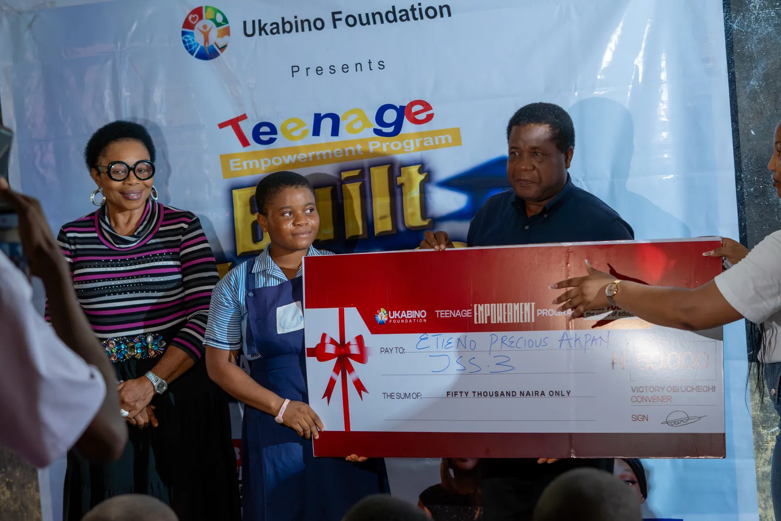 Educational support being presented