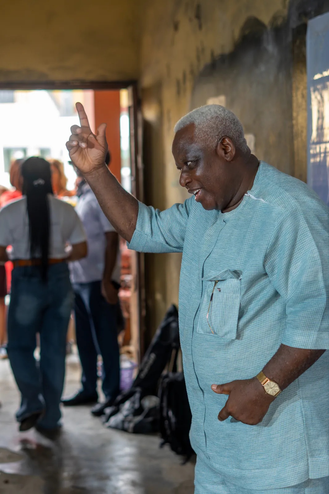 A guest participating in the session